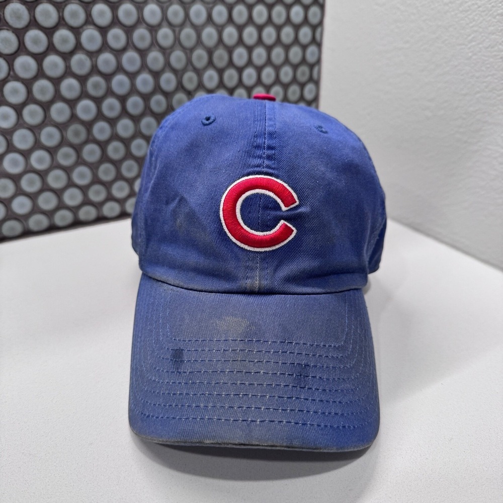 Vintage Chicago Cubs Hat Cap Snap Back Mens‎ MLB Blue 90s Fitted OSFA Baseball